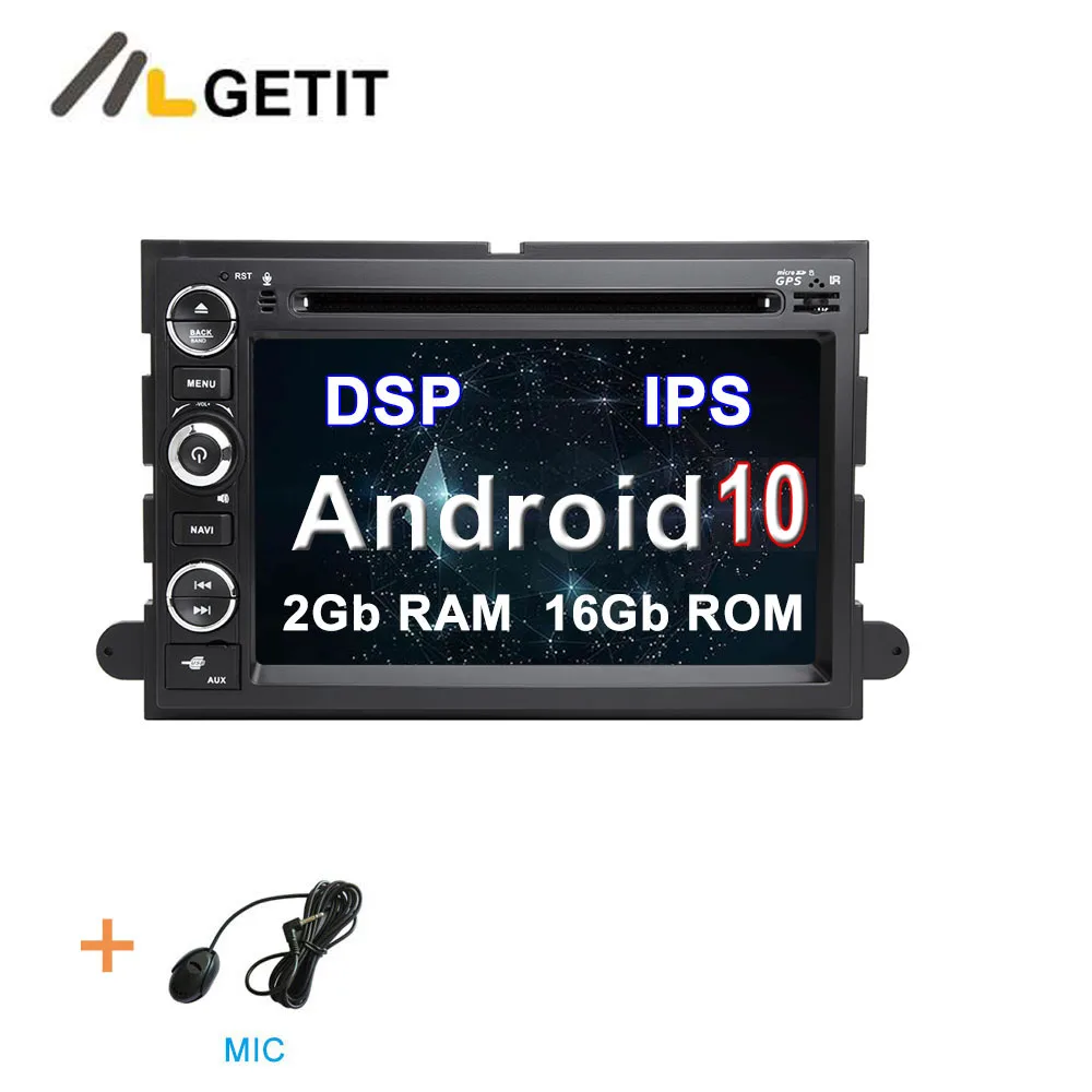 2G-RAM 16G-ROM DSP Ips DSP Android 10 dvd-плеер автомобиля для Ford 500/F150/Explorer/Edge/Expedition/Mustang/fusion/Фристайл Радио Стерео gps - Цвет: 2G-RAM 16G-ROM DSP