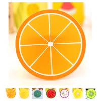 1 pc creative silicone dining table placemat coaster kitchen accessories mat cup bar fruit shape slip insulation pad cup pad