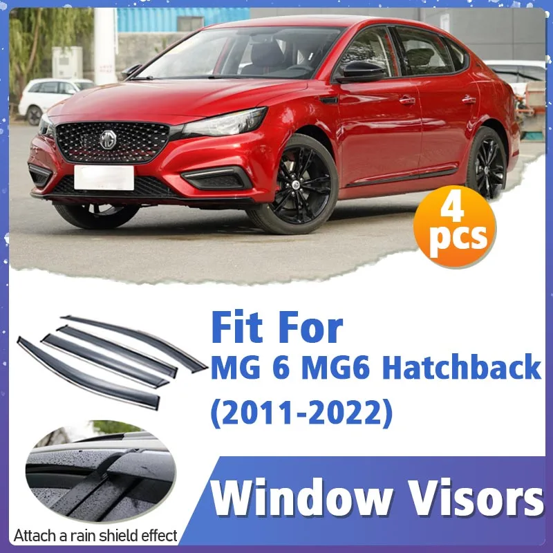 Window Visor Guard for MG 6 MG6 Hatchback 2011-2022 Vent Cover Trim Awnings Shelters Protection Sun Rain Deflector Accessories