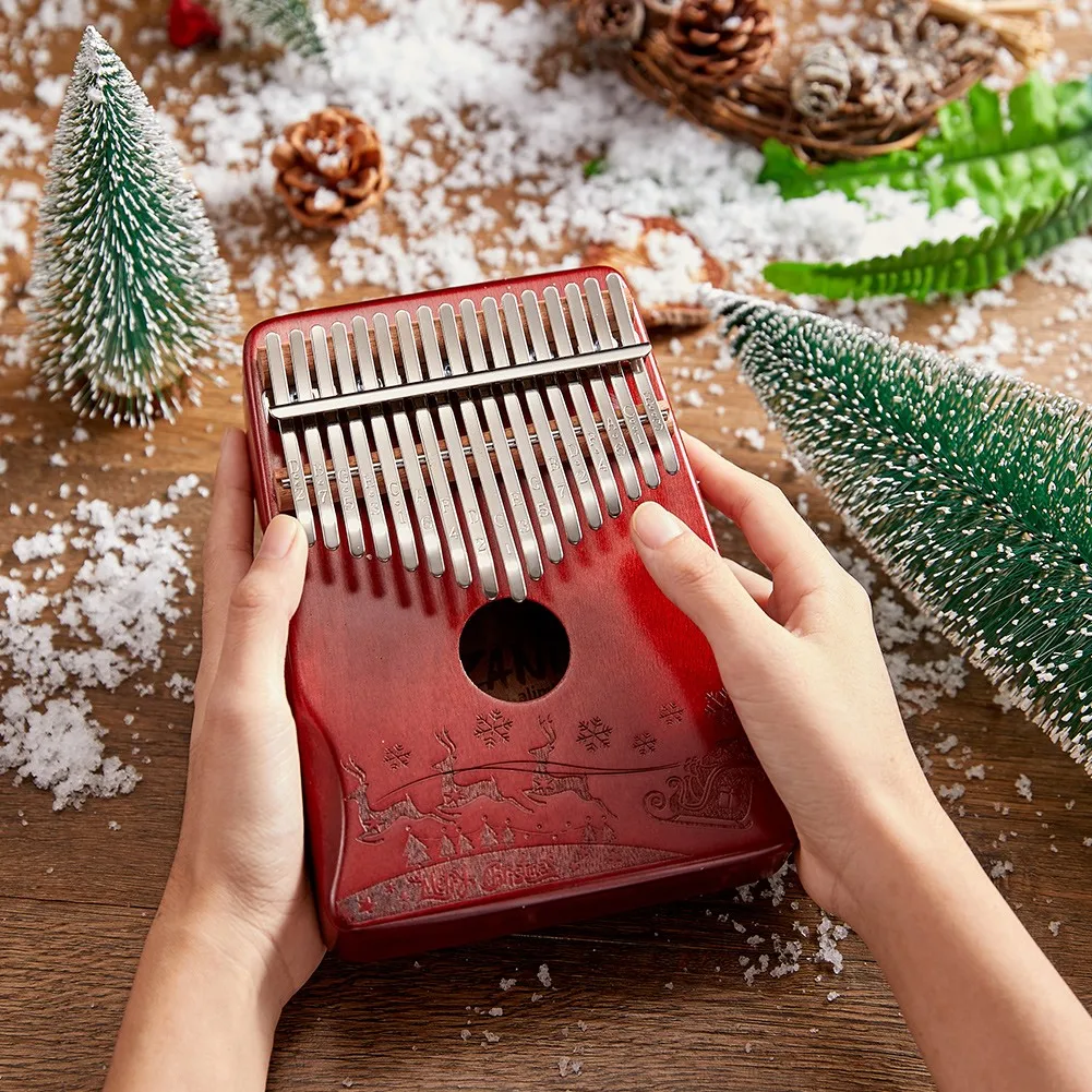 

17 Key Kalimba Thumb Piano Tuning Keys Musical Instrument Keyboard Guitar Mahogany Wood Musical Instruments For Beginner