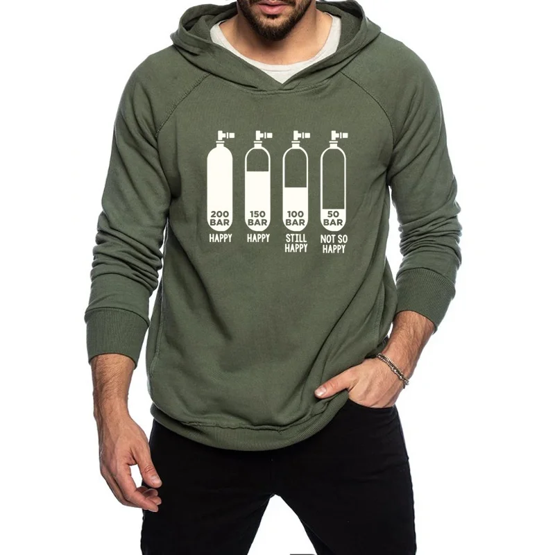

Diver 200 Bar Funny Hoodies Men Autumn Cotton Harajuku Long Sleeve O-Neck Streetwear Top Oversized Hoodie Heartbeat Scuba Diving