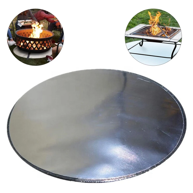 

Fire Pad Deck Protector Fire Pit High Temp Mat Bonfires Lawn Patio Deck Defender Dropshipping