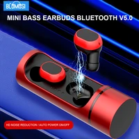 blumusi k1 tws wireless headphones bluetooth 5 0 true wireless stereo earphones noise reduction headset mini bass earbuds