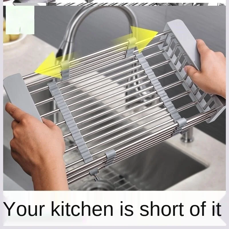 

Basket of stainless steel kitchen sink scalable drop wash bowl of water drop frame rectangle pool filter basket