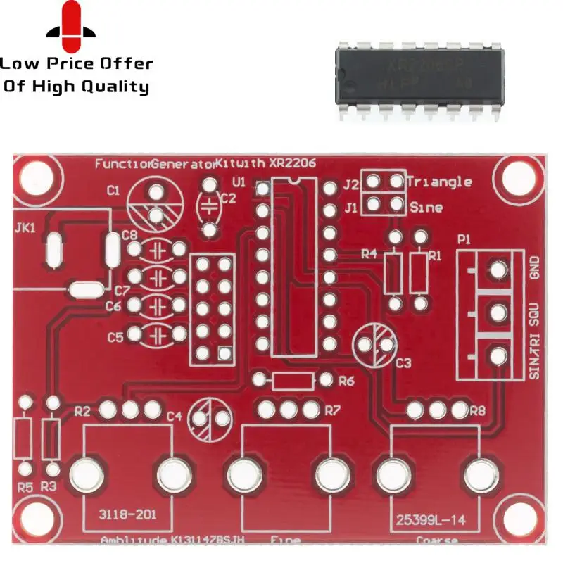Генератор сигналов XR2206 функциональный синусоидальный/прямоугольный генератор