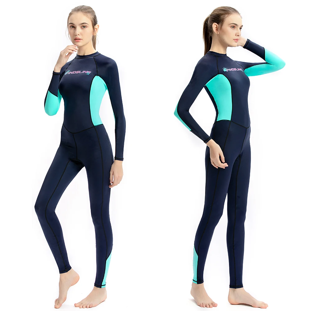 

Women Wetsuit Quick Dry UV Protection Full Body One Piece Diving Suit Back Zip Long Sleeve Wetsuit for Diving Snorkeling