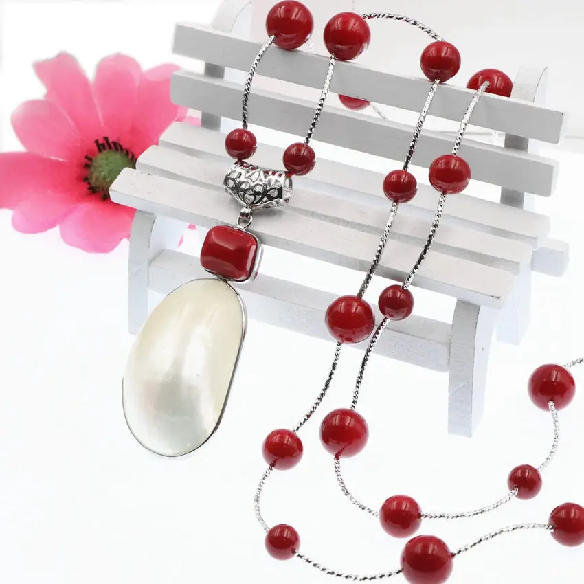 Цепочка с кулоном Женская длинная ожерелье ручной работы в богемном стиле