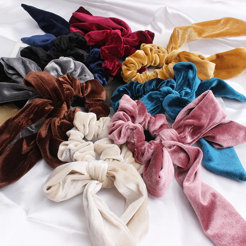 Новый осенне-зимний вельветовый шарф для волос женщин модные леопардовые