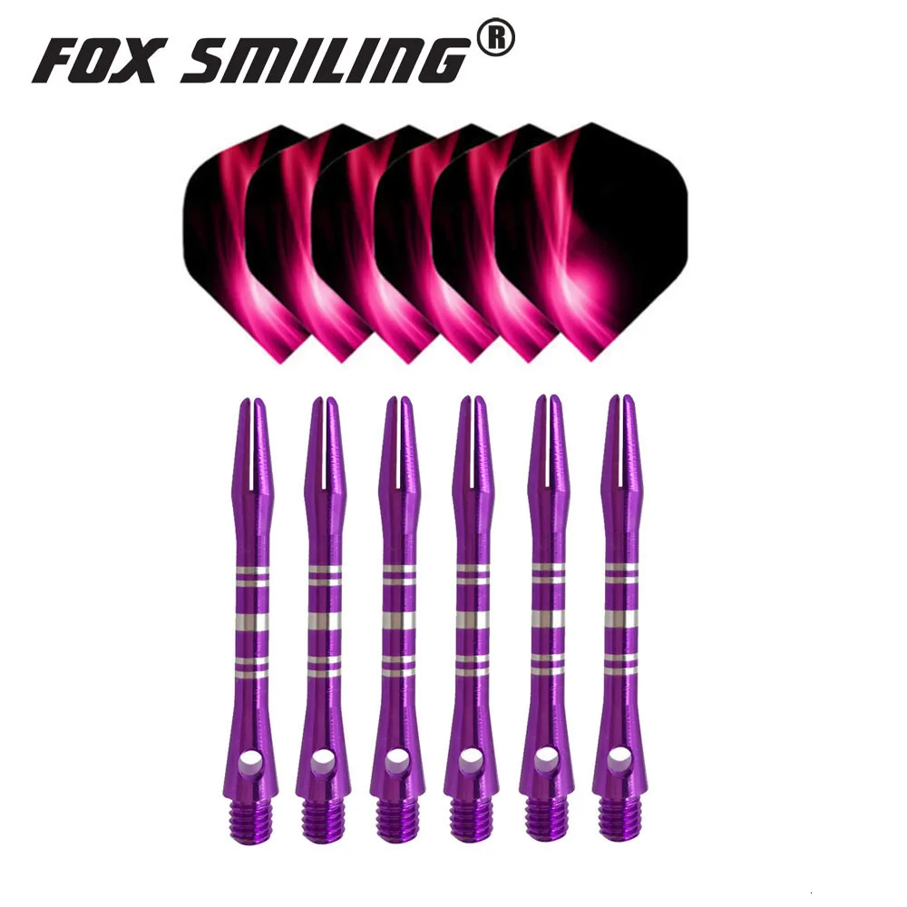 Fox Smiling 35/41 мм алюминиевый дротик валы и Дротика s Перелёты комплект Dardos перо Листья аксессуары для игры в дартс набор для Дротика настольные игры