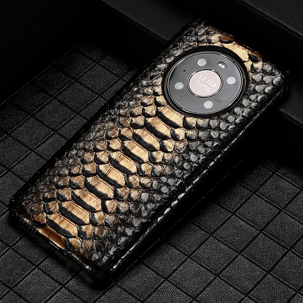 

Luxury Genuine Python Leather Phone Case for Huawei Mate 40 Pro Mate 20 P30 P20 P40 Pro P40 Lite Cover For Honor 10 20 Pro 8X 9X