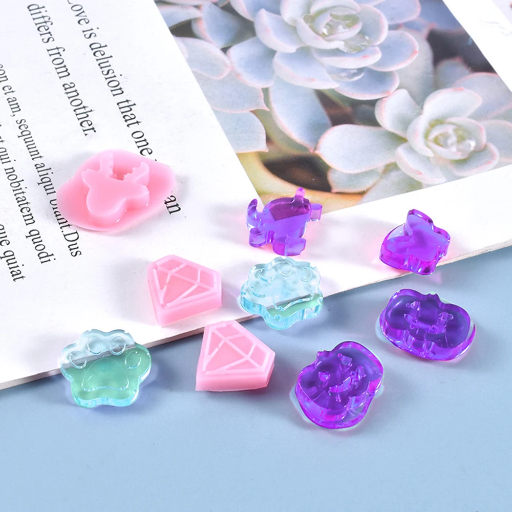 

2021 New Epoxy Resin Mold Ear Studs Silicone Mould Diy Crafts Jewelry Earring Pendant Casting Mould Jewelry Making Tool