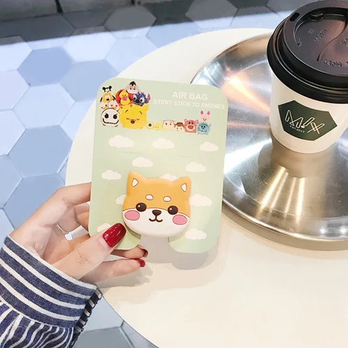 Shiba Inu Универсальный держатель для телефона с воздушной подушкой, автомобильный держатель для телефона, растягивающийся Кронштейн для мобильного телефона, чехол для iphone с мультипликационным рисунком - Цвет: Shiba Inu