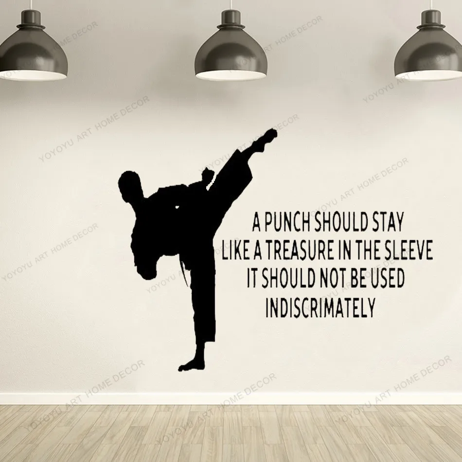 

Karate Silhouettes Kids wall stickers home wall stickers bedroom decor living room stationery sticker Wall Decal yw-7