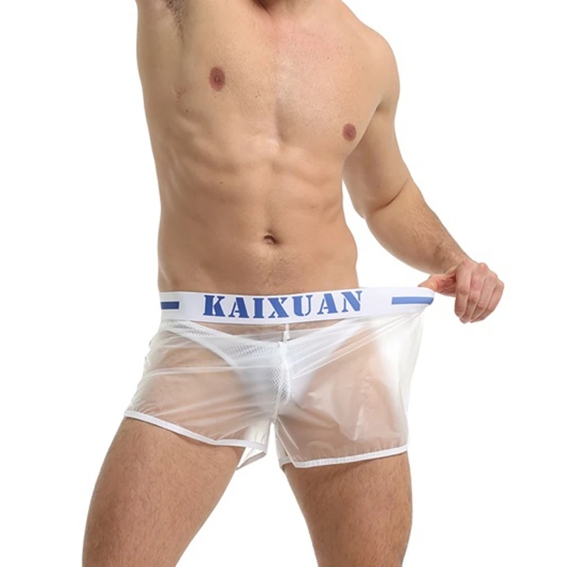 

Mens Transparent Swimwear Men Beachwear Swim Shorts Swimming Trunks Briefs Wear Beach Bathing Suit Waterproof Swimsuits