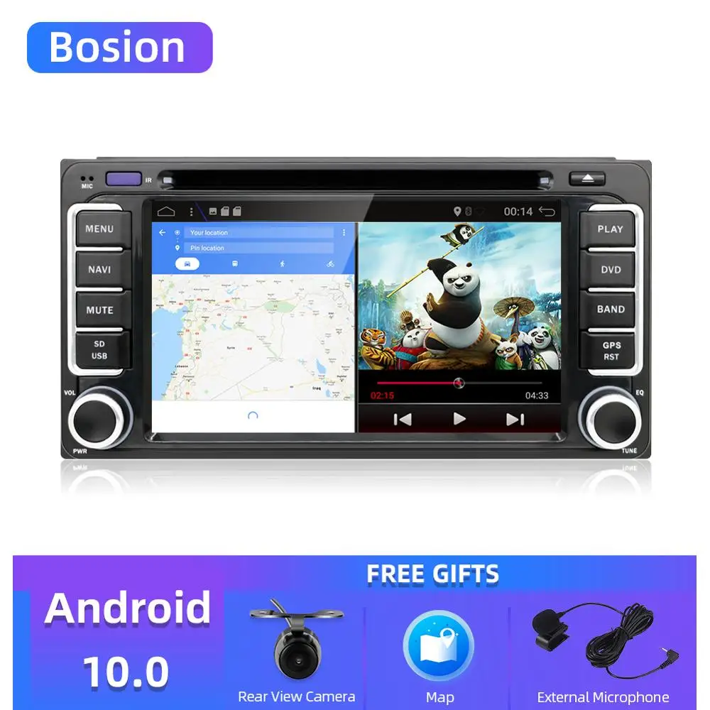 Bosion 2DIN Android 10 0 Автомобильный DVD Радио с поддержкой 4G автомобиль сим-картой