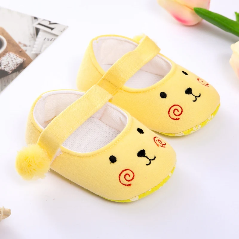 

Baby Girls Mary Jane Flats Infant Non-Slip Ballet Slippers Cartoon Newborn Princess Wedding Shoes 0-18 Months