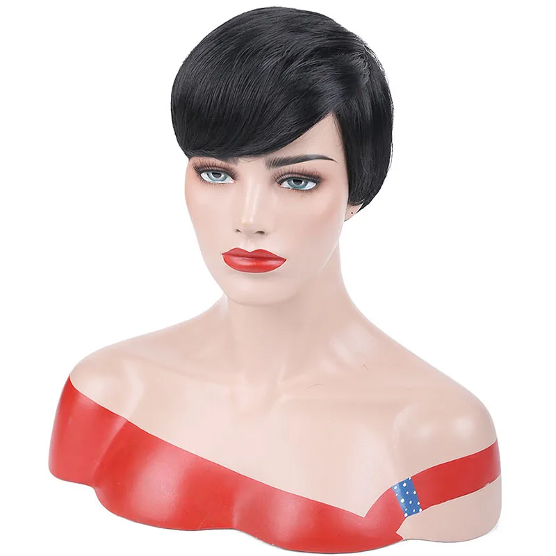 Короткие черные парики LVHAN для женщин термостойкий синтетический парик Pixie Cut