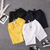 new children shorts for boys summer toddler baby elastic waist sports pant cotton 2020 teenage clothes white shorts with belts