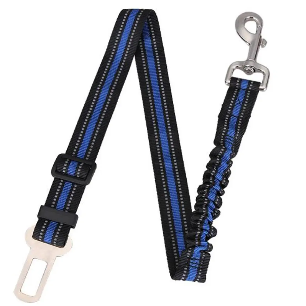 

Pet Car Seat Belt Towing Rope Car Reflective Adjustable Safety Rope Elastic Reflective Seat Belt