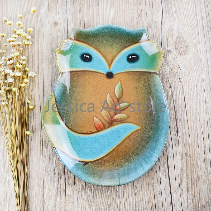 

Europe Decorative melamine plates Cartoon Irregular Animal Shape Snack Plates Christmas Plate Creative Dessert Plates
