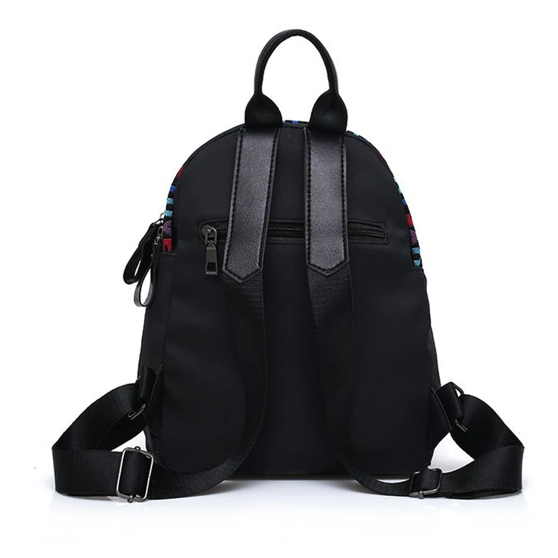 Новый Модный женский черный рюкзак для девочки дорожная нейлоновая сумка на