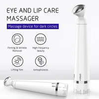 mini electric vibration eye massager anti aging wrinkle dark circle pen eyepatch relief massage ion importing beauty care device