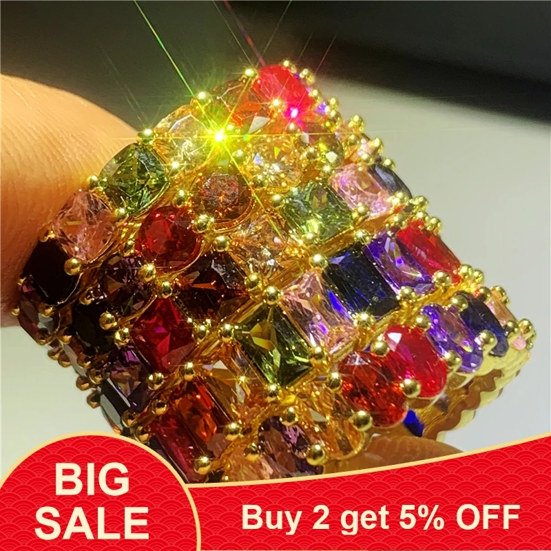 5 стилей высокое качество роскошное cz кольцо обручальное золотой цвет розовый