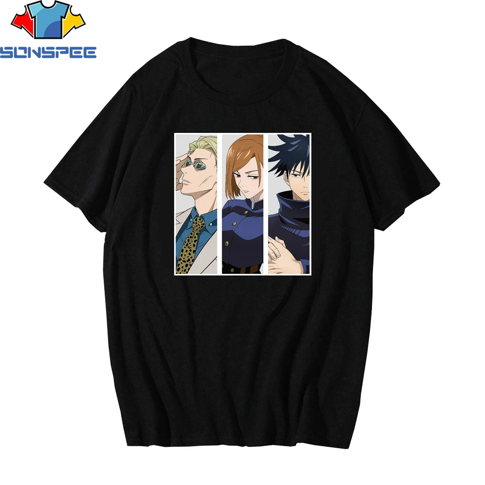 

SONSPEE Anime Jujutsu Kaisen T-shirt Harajuku Fashion Men's Women T shirt Summer Fun Clothing O-neck Thin Cotton Tee Graphic Top