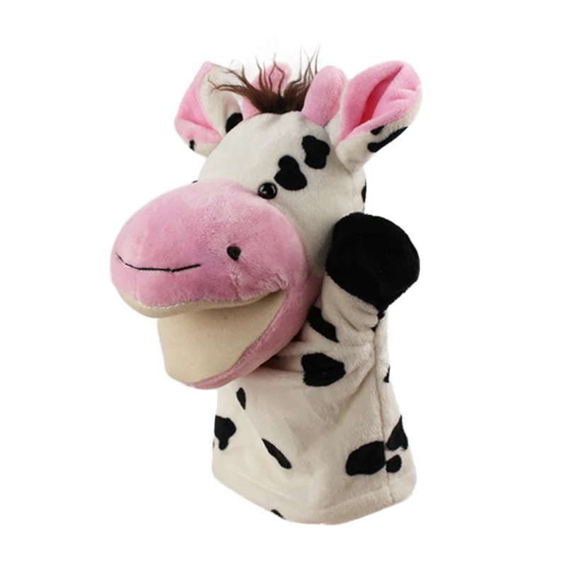 Короткие Плюшевые Милые Мультяшные животные ручная марионетка взаимодействие