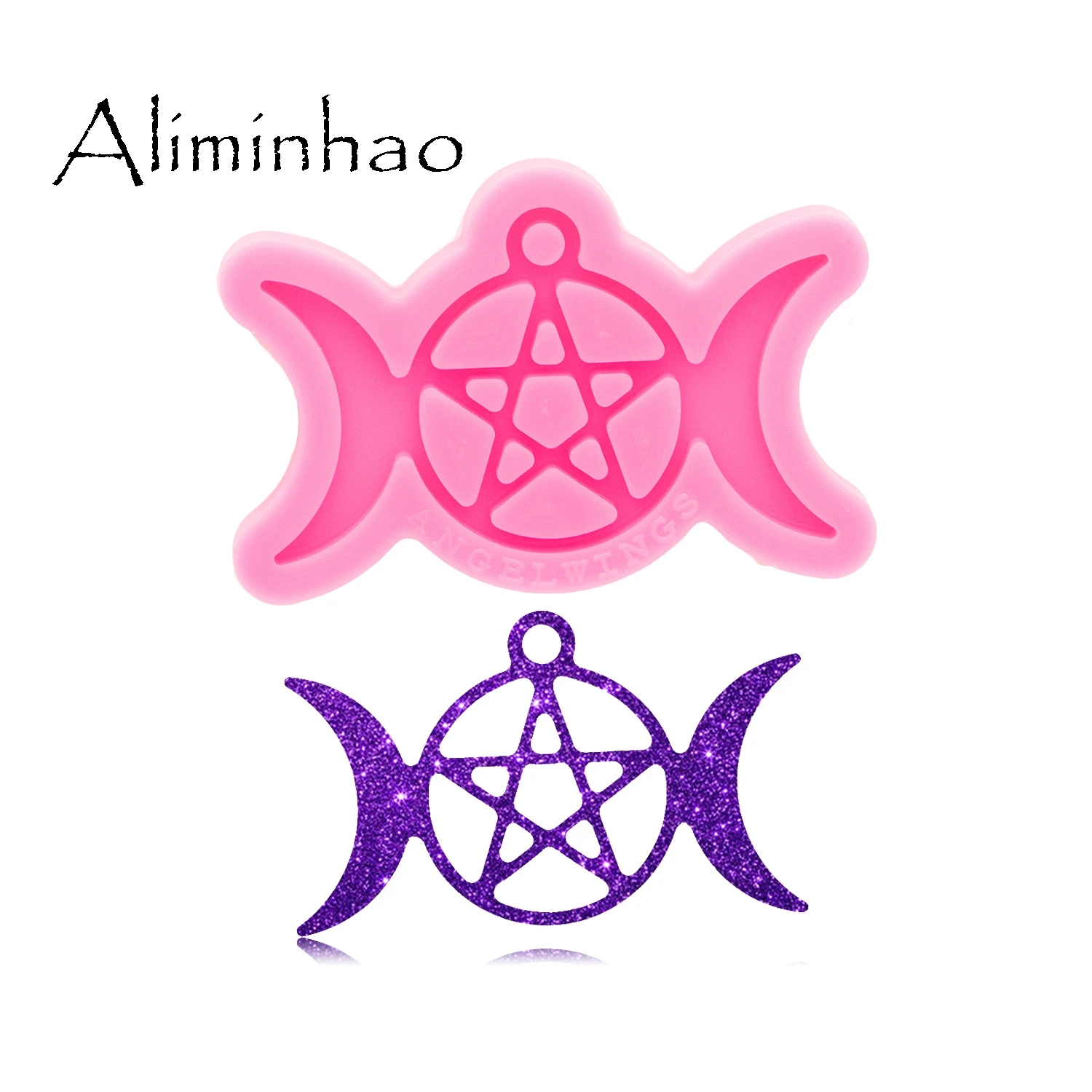 

DY0749 Super Glossy Moon Mold Resin Craft Keychain Silicone Mould for DIY Necklace jewelry Epoxy Crafting Mold