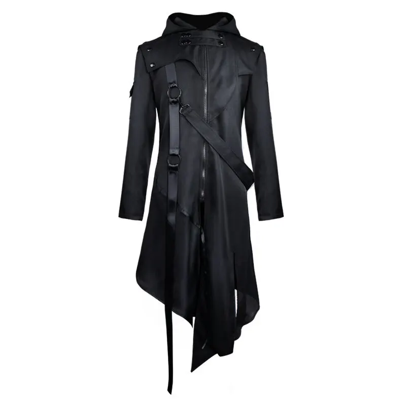 Хучжоу Techwear Хэллоуин готическая одежда Goth толстовки Harajuku мужские пальто