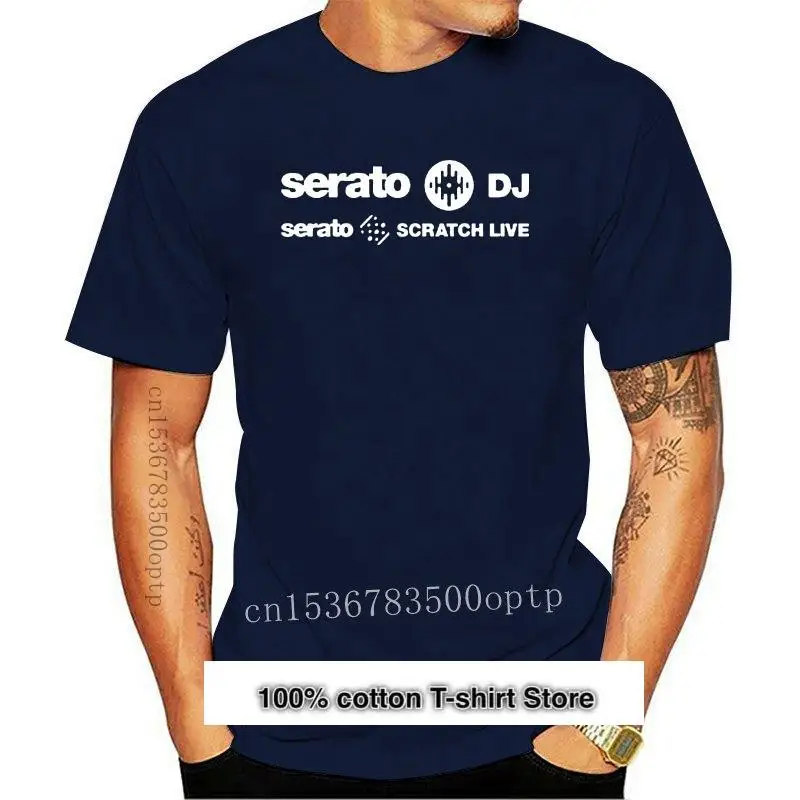 

Serato-camiseta negra con Logo de música de DJ para hombre, camisa de talla S a 3XL, nueva de 2021