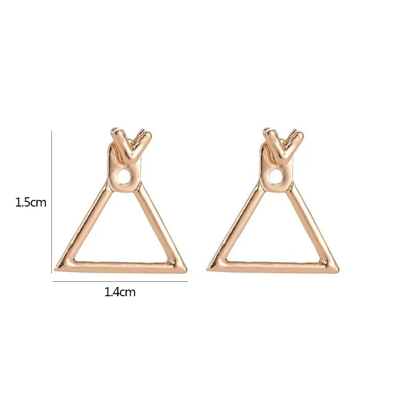 ES1349 Fashion Jewelry Cute Triangle Earrings Simple Women Square Stud Unique Design Small Geometric Gift | Украшения и