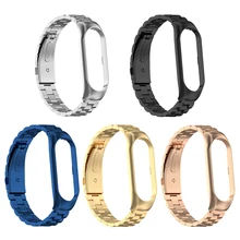 Smart Watch Band for Mi Band 6/6 NFC/5/5 NFC Huami Amazfit Band 5 Metal Strap Replacement Wearable Devices Accessories