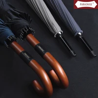 parachase 16 k extended umbrella 2 3 people big business simple solid wood handle long umbrella classic outdoor tourism family