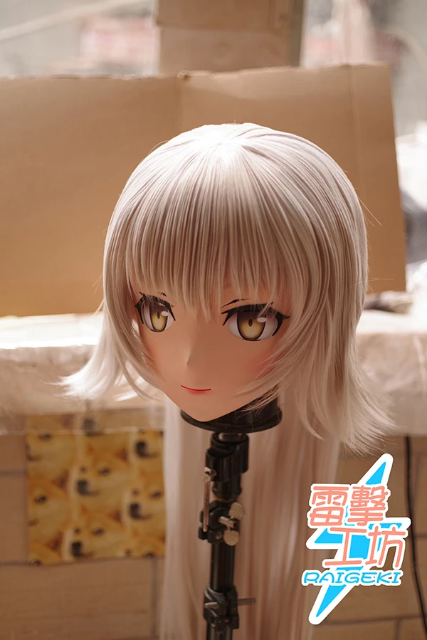 

(RAIGEKI MAKS 120) Silicone Helloween Mask Crossdressing BJD DOLL Kigurumi Anime Fate/Grand Order Joan of Arc Cosplay Mask