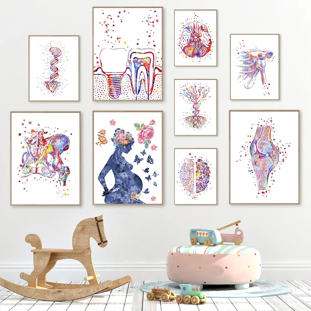 

Human Anatomy Muscles System Wall Art Canvas Painting Posters And Prints Body Map Wall Pictures Medical Education Home Decor