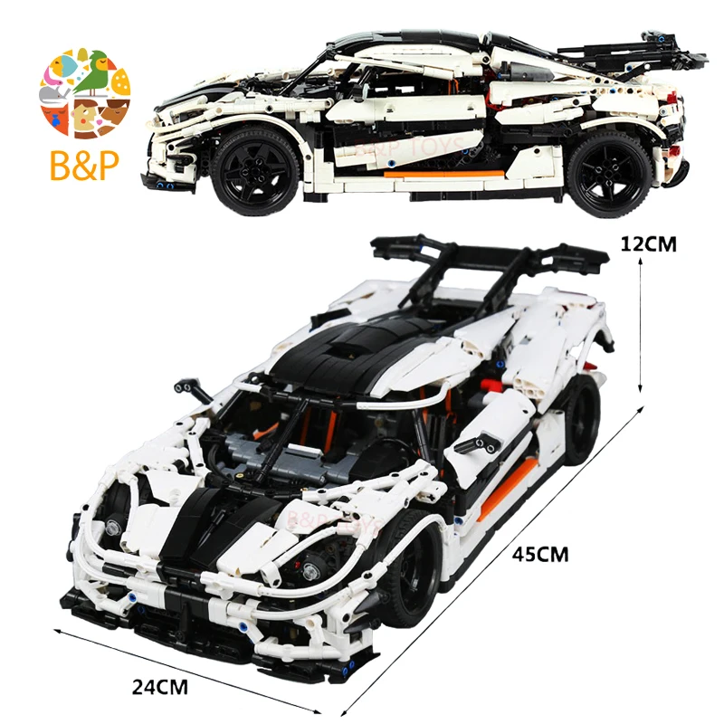 23002 3136 шт серия Technic супер спортивная модель автомобиля строительные блоки