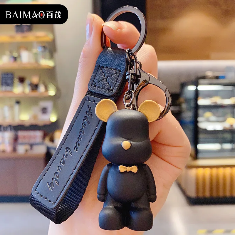 

Cartoon Bow Bear Keychain Car Keychain Creative Cute Men Women Car Bag Pendant Girls Keychain Accessory Jewelry Anime Keychains