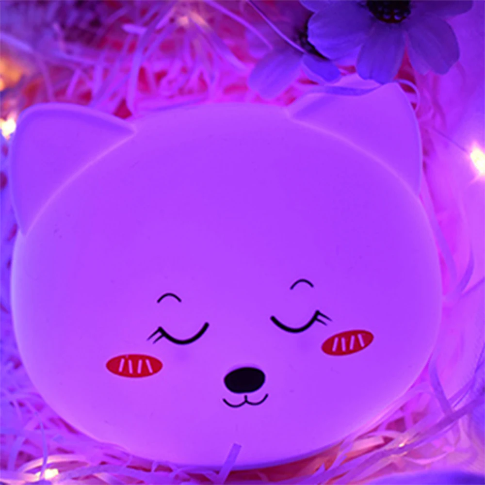 

For Children Baby Kids Battery Powered Silicone Night Lights Bedroom LED Night Lamp night light for kids Touch Sensor soft D30