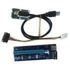 USB 3,0 Mini PCI-E к PCIe PCI Express 1X до 16X расширитель Райзер адаптер карты SATA 4-контактный кабель питания для майнинга BTC