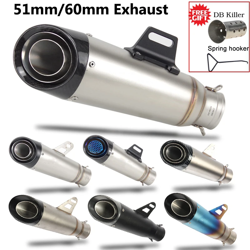 51 мм 61 модифицированный выхлопной глушитель из углеродного волокна для