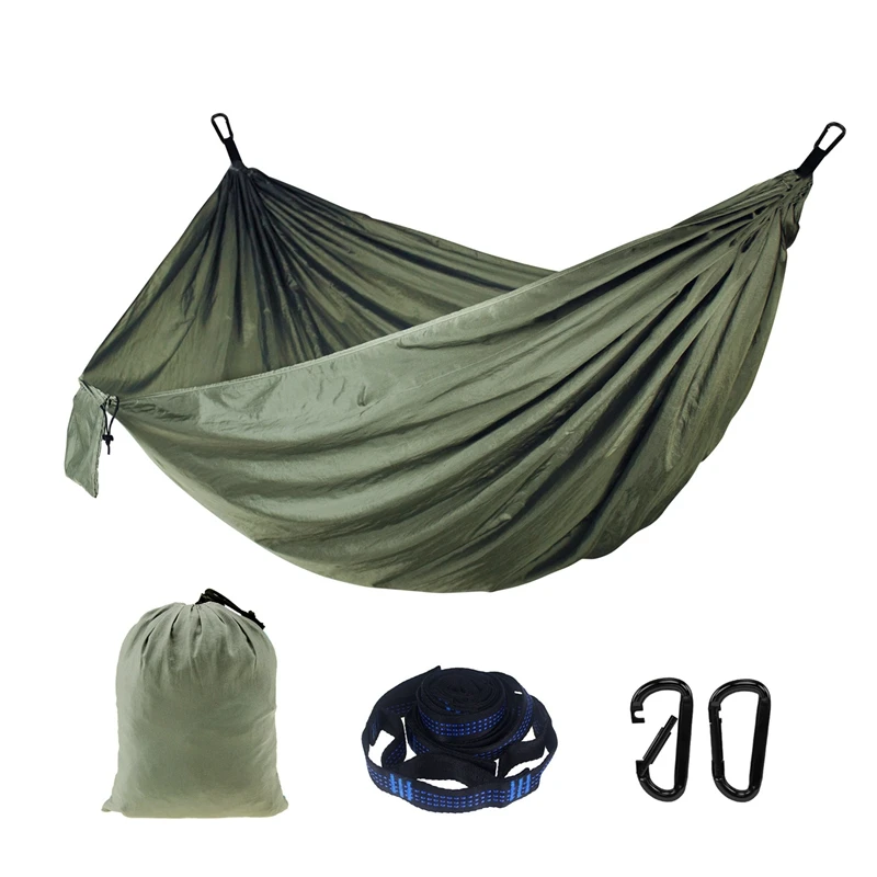 

Camping Hammock Double Single Lightweight Hammock with Hanging Ropes for Backpacking Hiking Travel Beach Garden-Green
