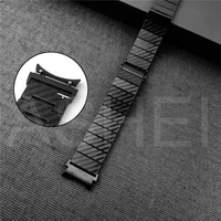 carbon fiber link bracelet for samsung galaxy watch 4 classic 42mm 46mm band business lightweight strap galaxy watch4 40mm 44mm
