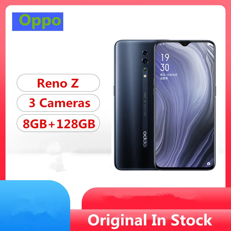 Смартфон Oppo Reno Z Helio P90 Android 9 0 AMOLED экран 6 4 дюйма полный 48 + 32 Мп 5 МП сканер