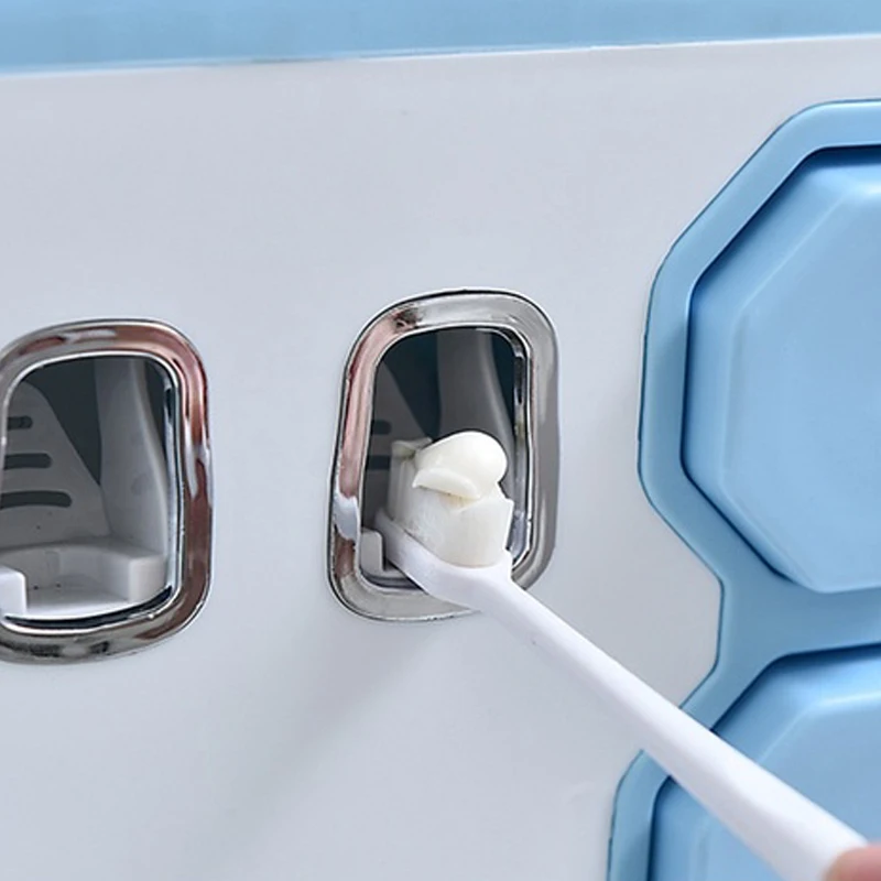 

Suction Wall Toothbrush Holder Toothbrush Holder Toothbrush Cup Mouthwash Cup Set Bathroom Storage Rack