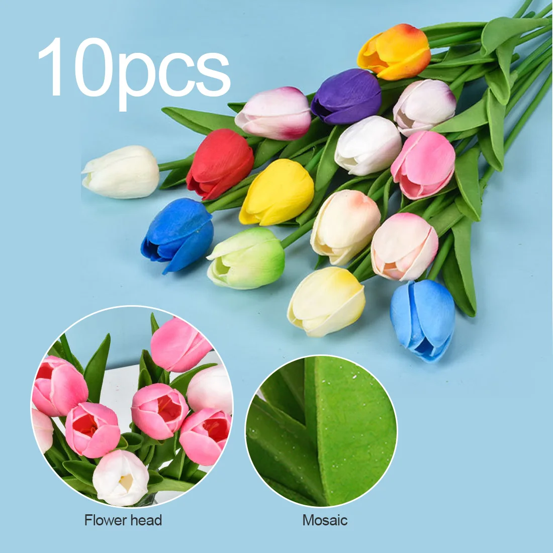 

10PCS high quality simulation plant simulation tulip artificial flower forced wedding decoration home garden decoration