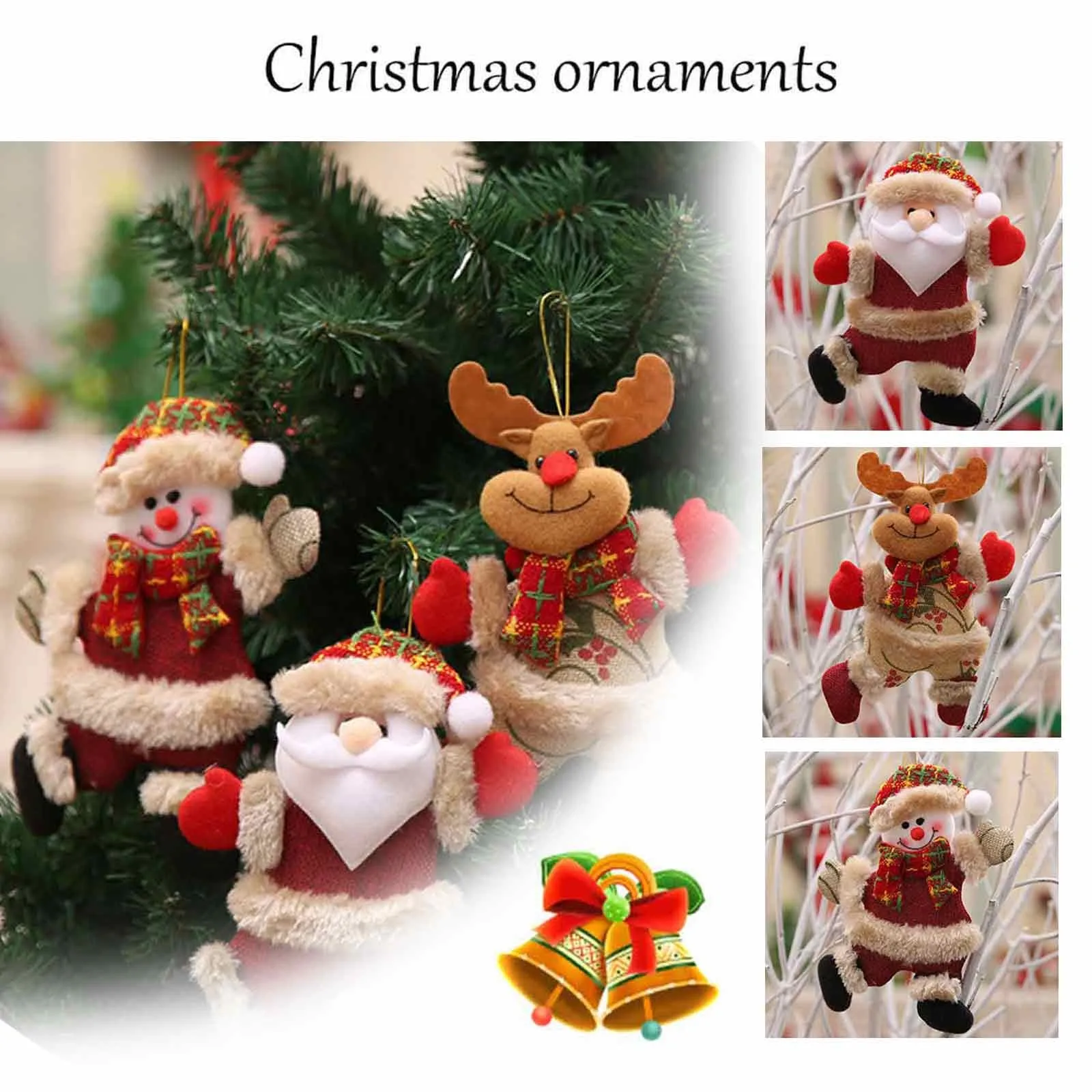 

3 шт. рождественские украшения, подарки, игрушечная Фигурка Санта-Клауса, снеговика, подвеска на дерево