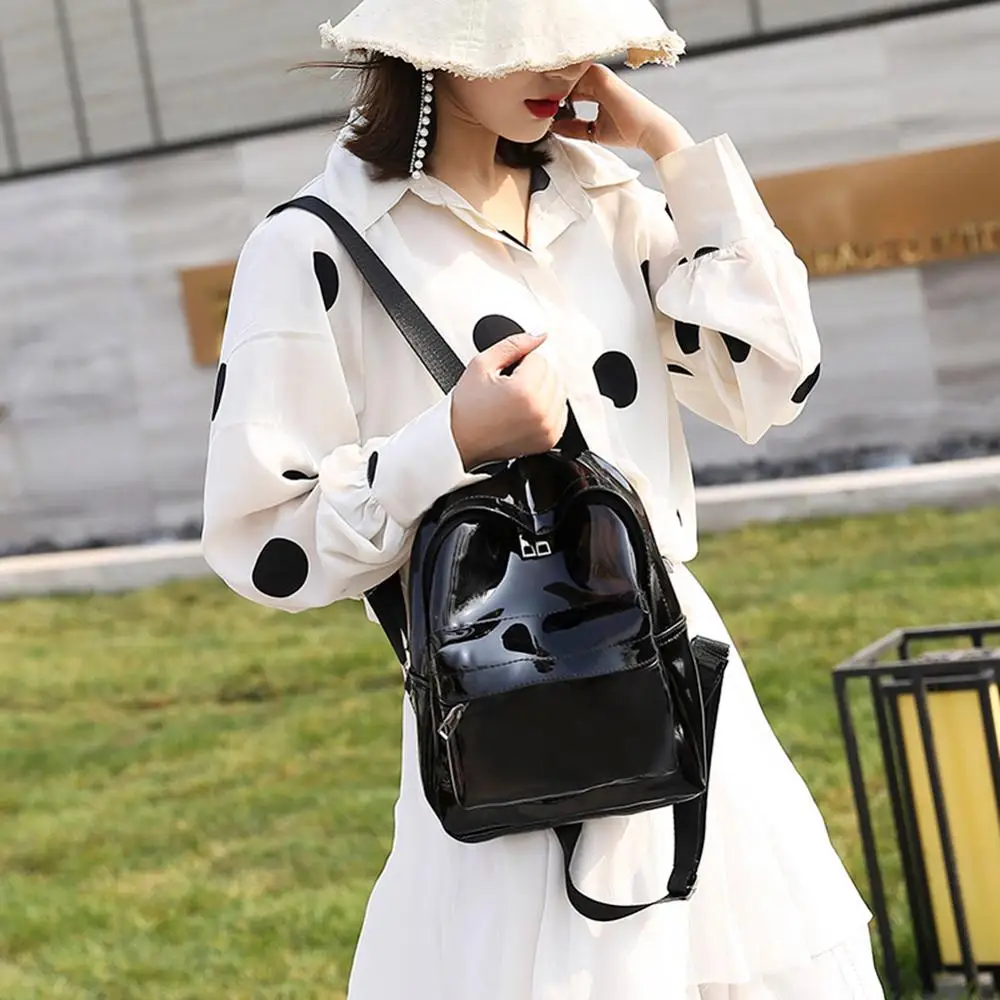 Женский модный однотонный маленький прозрачный женский рюкзак ПВХ Желейный мини