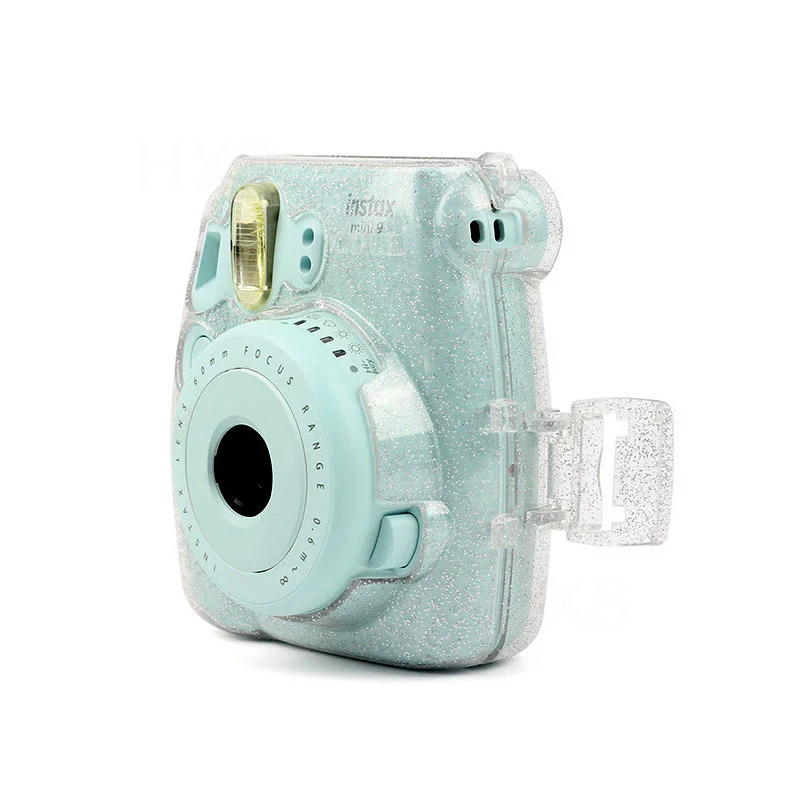 Прозрачный чехол для камеры, Кристально Чистая сумка, совместимый с Fujifilm Instax Mini 9/Mini 8+/Mini 8 фотокамера моментальной печати с ремешком
